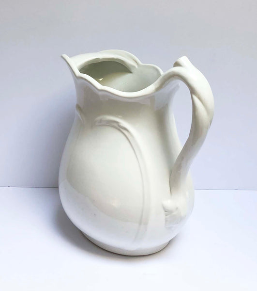 Grey Gardens White Ironstone Pitcher