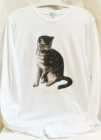 Image of Staunch Character Tee shirt  printed Cat art by Grey Gardens