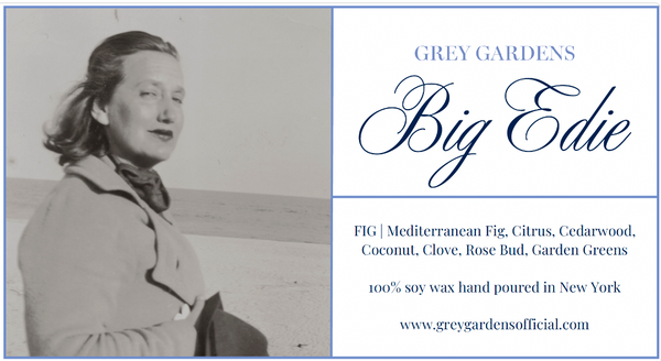 BIG EDIE LABEL for SCENTED CANDLE by Grey Gardens.