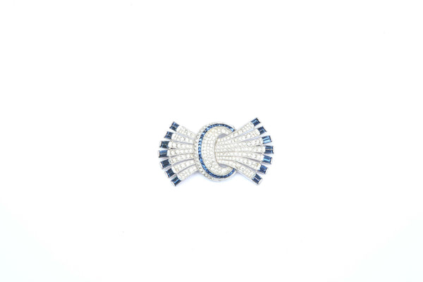 Grey Gardens®  Vintage Rhinestone Sapphire Brooch - Grey Gardens