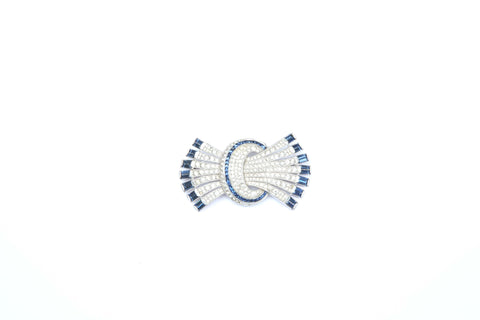 Grey Gardens®  Vintage Rhinestone Sapphire Brooch - Grey Gardens