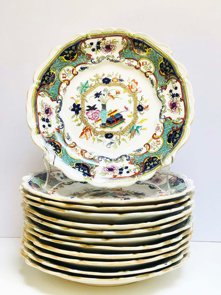 Grey Gardens Vintage hand painted floral plate