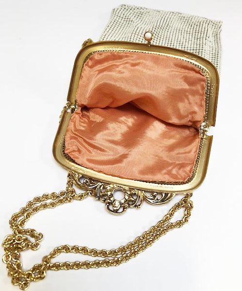 Little Edie style vintage white mesh bag