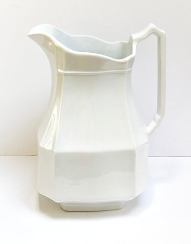 Grey Gardens white Ironstone Pitcher