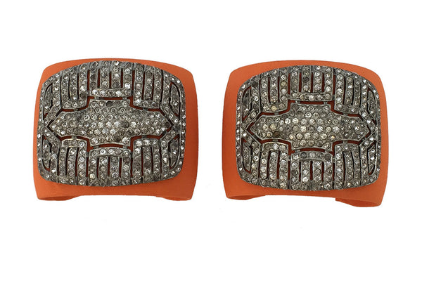 Grey Gardens Tangerine Taffeta Cuffs - Grey Gardens