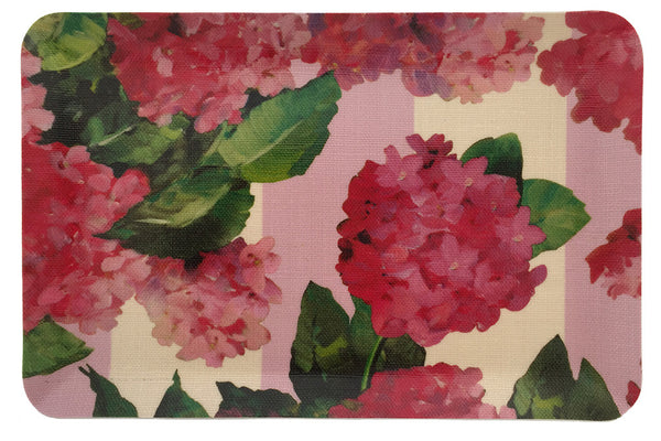 Grey Gardens Tray: Pink Hydrangea Fabric Serving Tray - Grey Gardens