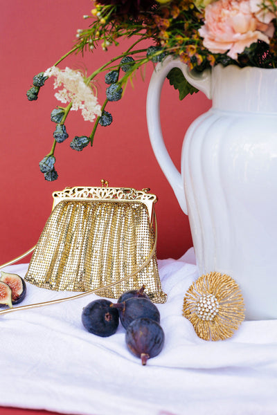 Grey Gardens Vintage | Whiting Davis Evening Bag - Grey Gardens