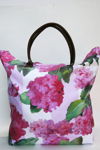 Little Edie Pink Hydrangea Tote Bag - Grey Gardens
