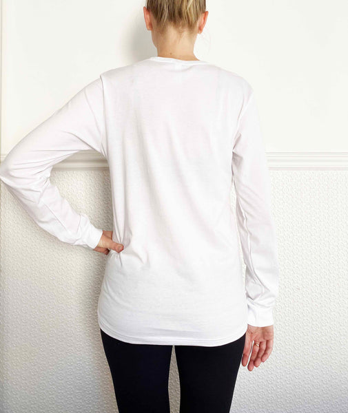 white tee shirt back view