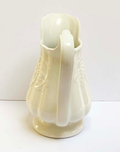 White Ironstone pitcher Vintage Red Cliff Grey Gardens