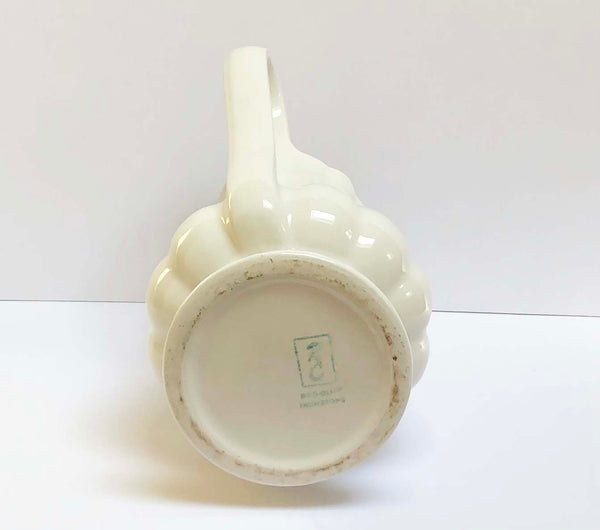White Ironstone pitcher Vintage Red Cliff Grey Gardens