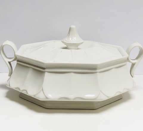 Grey Gardens Vintage Ironstone white Tureen by Redcliff