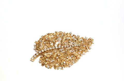 Grey Gardens Vintage Leaf Brooch - Grey Gardens