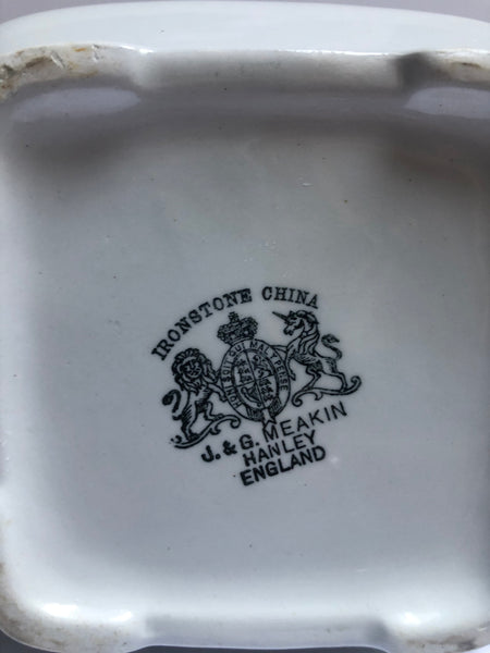 Grey Gardens Ironstone pitcher stamped Meakin    n