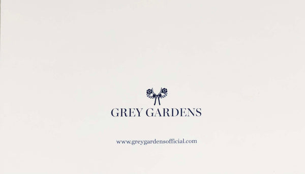 Back of card with printed logo and name