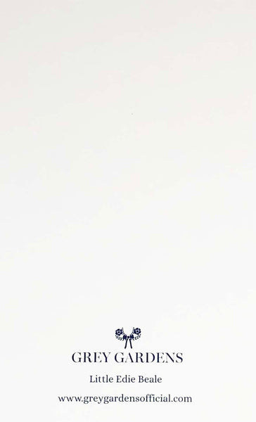 Back of card Grey Gardens Little Edie Beale Stationery