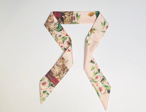 2 inch neck scarf with cats
