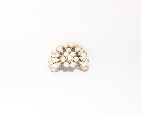 Staunch | Brooch with faux pearls - Grey Gardens