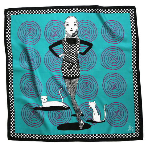 Staunch Little Edie | Edie Swirl Scarf - Grey Gardens