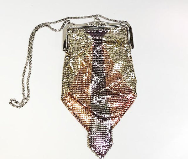 Mesh Metallic evening bag