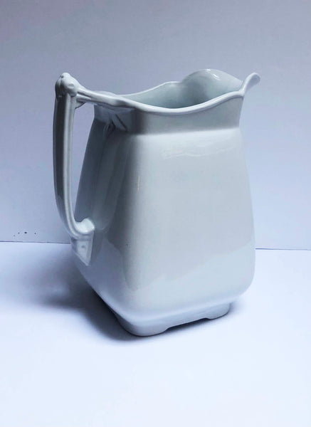 Grey Gardens white ironstone side view